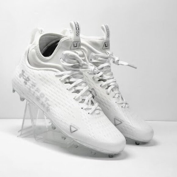 UNDER ARMOUR MEN\'S spotlight lux MC 2.0 football w/cleats white Size 11.5  NEW main image 8